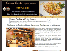 Tablet Screenshot of easternsushi.com